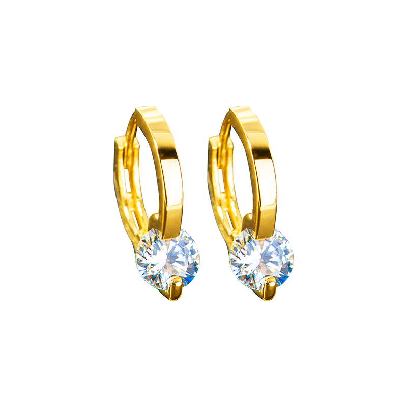 21363 Classic Short Diamond Dangle Earrings