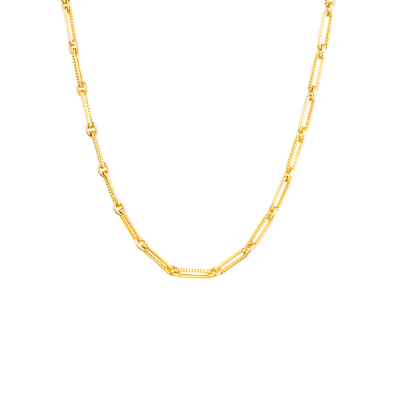 0164 K gold square necklace