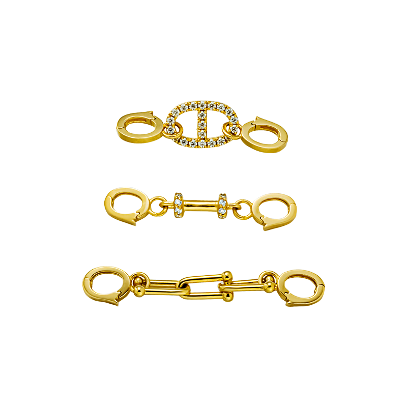 5543  5544  5547 Minimalist design universal clasp extension chain diamond necklace