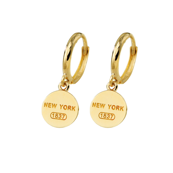 20155 Fashionable round disk earrings