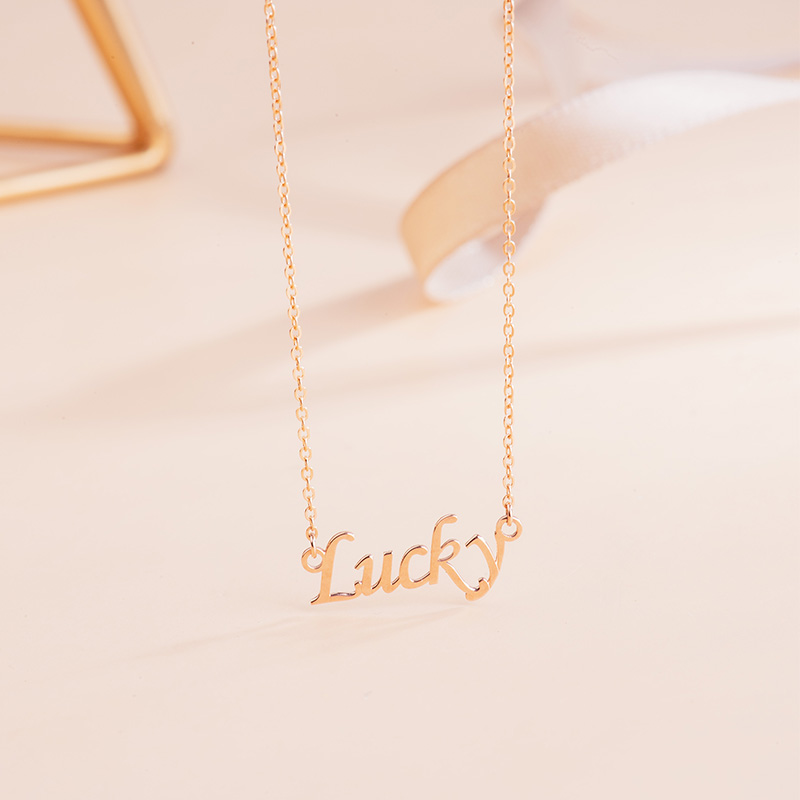 11169 "Lucky" Letter Fashion Pendant