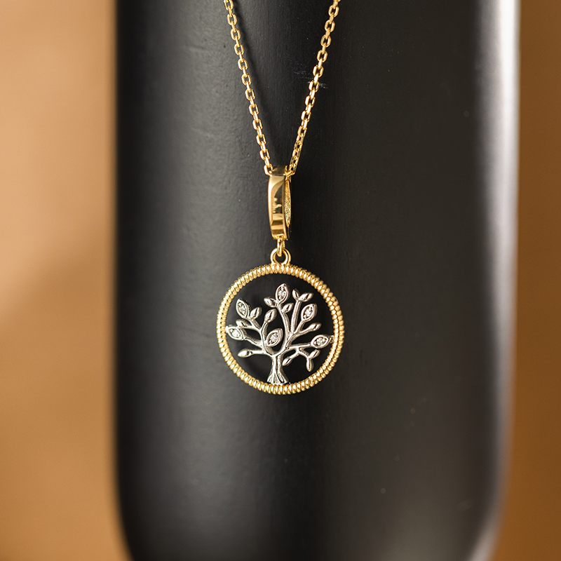 13100 Tree of Life Diamond Inlaid Fashion Pendant
