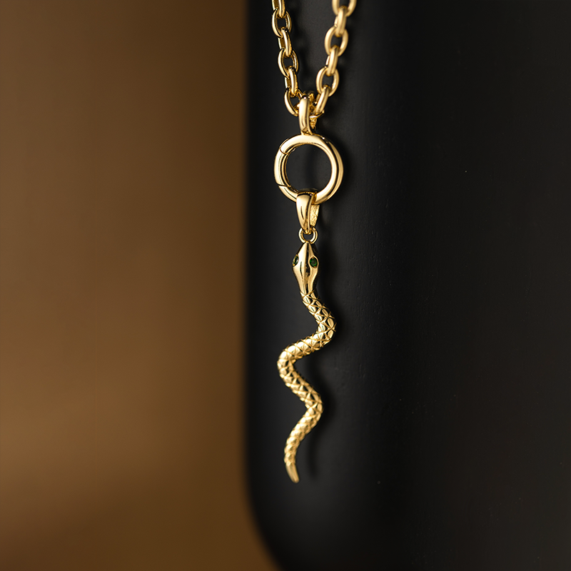 13065 Curved Little Snake S-Shaped pendant