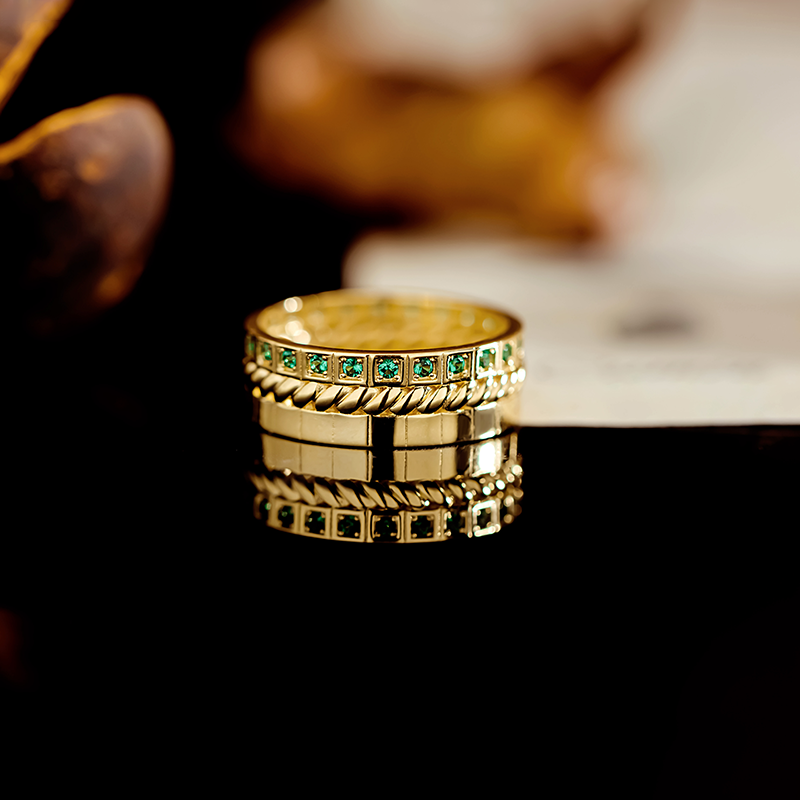 31229 Handcrafted Gemstone Inlay Ring
