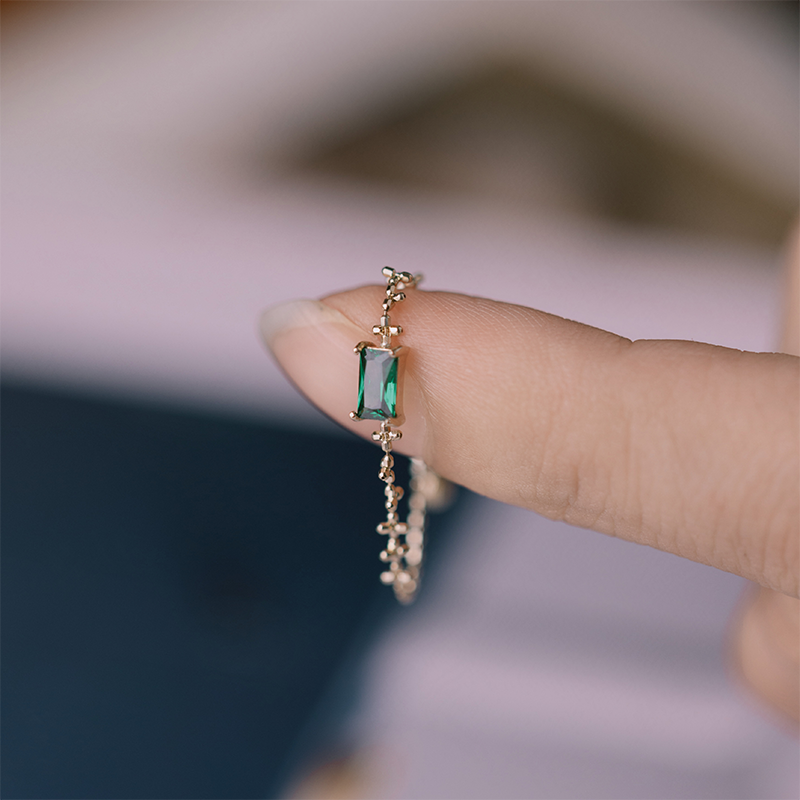 31496 Gemstone Retro Adjustable Soft Ring