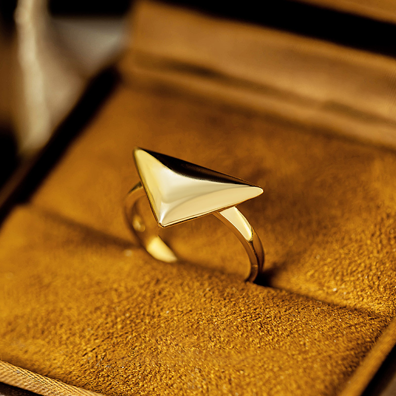 31478 Triangular personalized niche design cold style ring 
