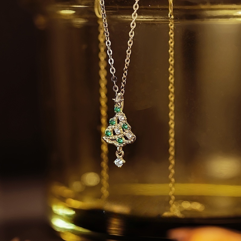 13026 Japanese-style simple Christmas tree colored flashing O-chain  